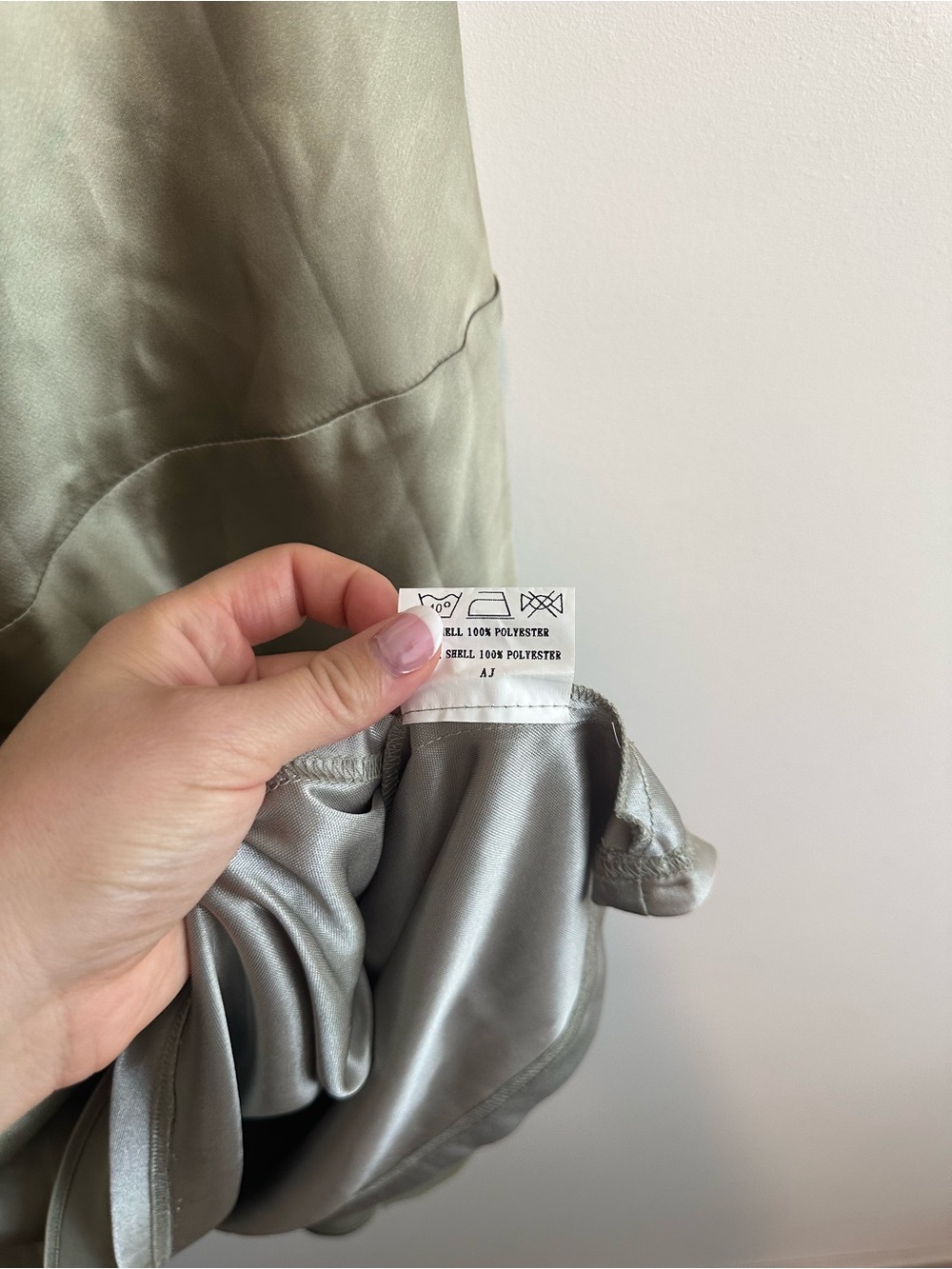 Revelry Satin Leo Dress in Silver Sage Sz 8 - Picture 9 of 14